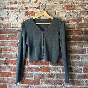 Brandy Melville charcoal knit cardigan